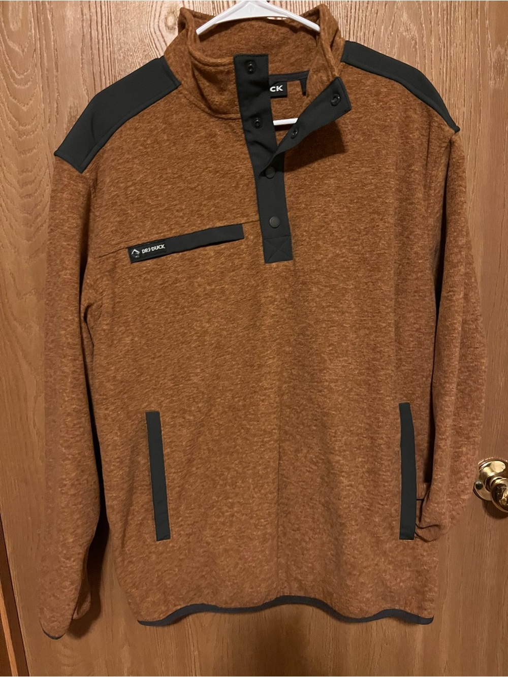Men's Brown Quarter-Snap Pullover Jacket
